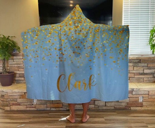 Sparkling Gold Glitter personalize Hoodie blanket, Mommy &  Me size, Sherpa custom Hoodie blanket, Baby Hoodie blanket, birthday gift idea