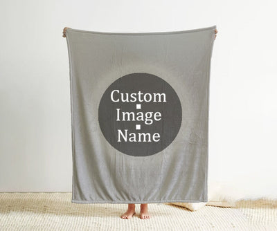 Personalized Watercolor floral in vintage rustic style blanket with Name, Custom blanket gift, Birthday Anniversary Gift - CustomCooper