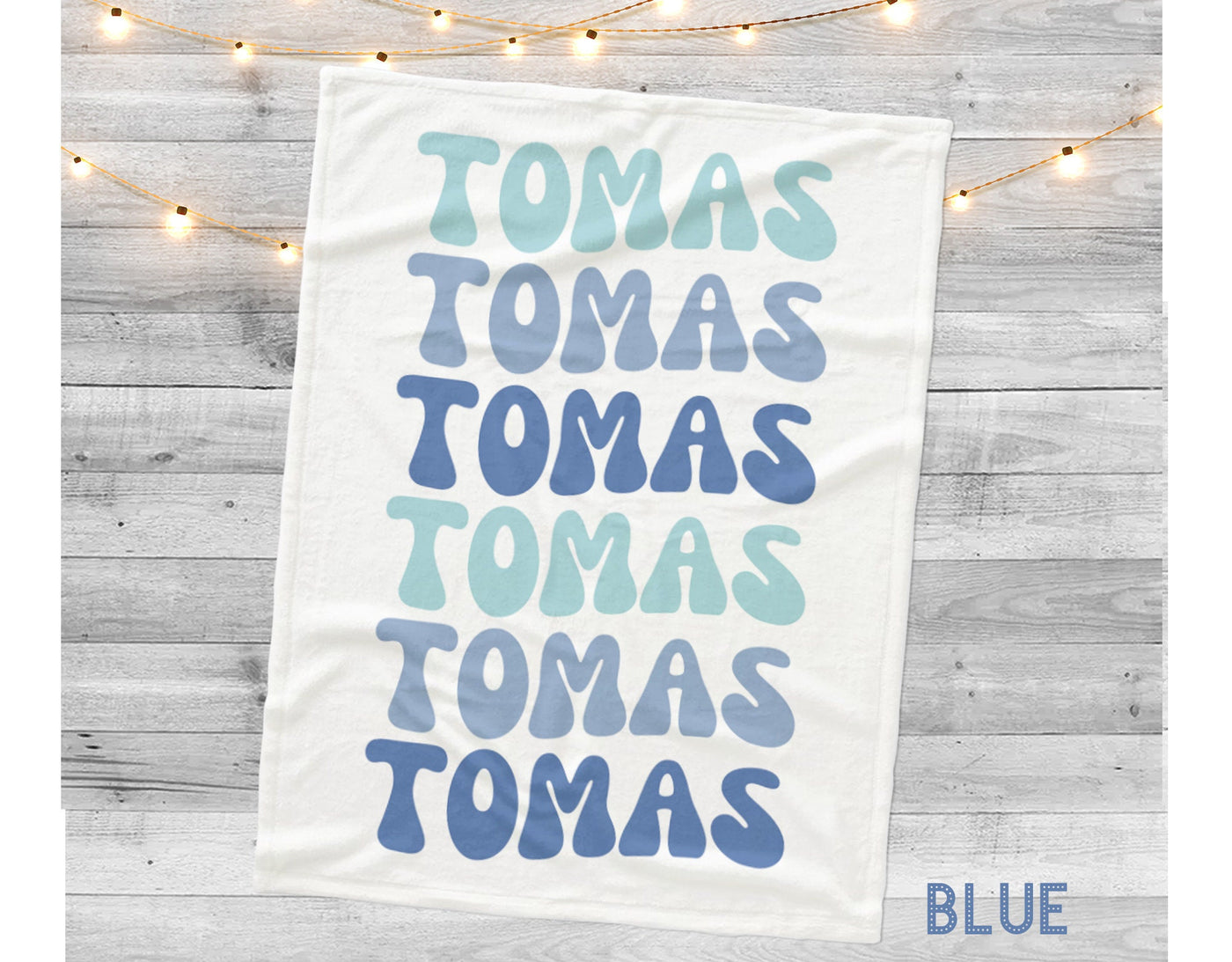 Watercolor Repeat Name personalize blanket, Minky or Sherpa custom blanket, Baby blanket, birthday gift idea - CustomCooper