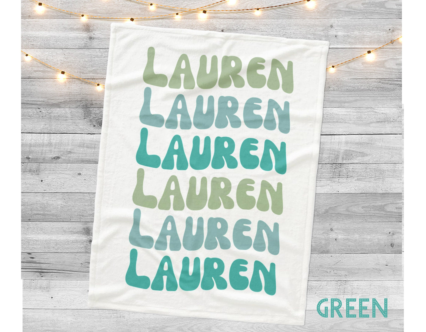 Watercolor Repeat Name personalize blanket, Minky or Sherpa custom blanket, Baby blanket, birthday gift idea - CustomCooper