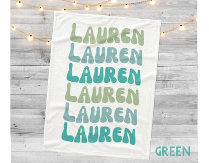 Repeat Name personalized blanket, Minky or Sherpa custom blanket, Baby blanket, birthday gift idea