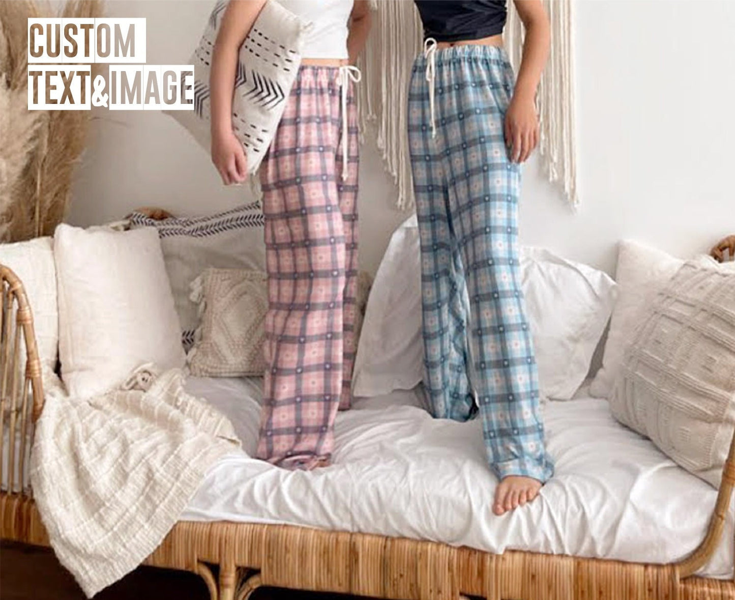 Personalized Pajama Pants, Couple pj pants, monogrammed pajamas, Flannel pjs, Custom monogram pajamas, holiday pjs, Wedding gifts