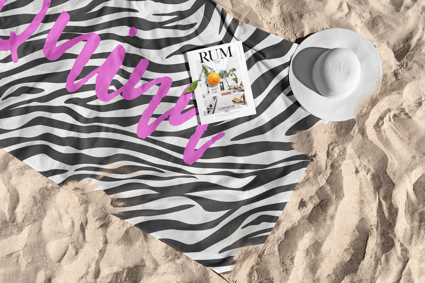 Animal Print Style Personalized Beach Towel Personalized Name Bath Towel Custom Pool Towel Beach Towel With Name Outside Birthday Gift - CustomCooper