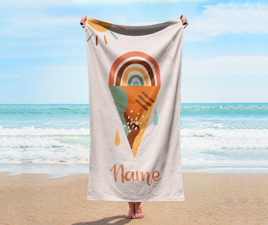 NEW Design Personalized Beach & Pool Towel Custom Pool Towel Beach Towel With Name Outside Birthday Vacation Gift