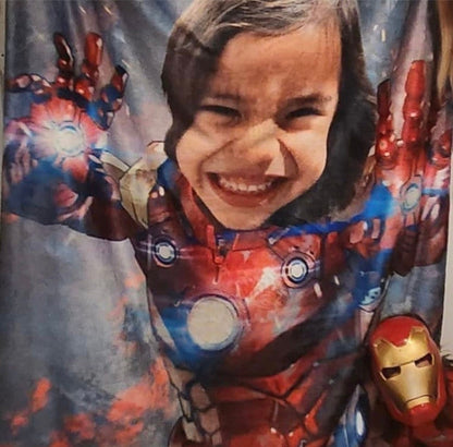 Kids Superhero Blanket, Personalized Kids Blanket, Custom Blanket For Boys, Superhero Blanket