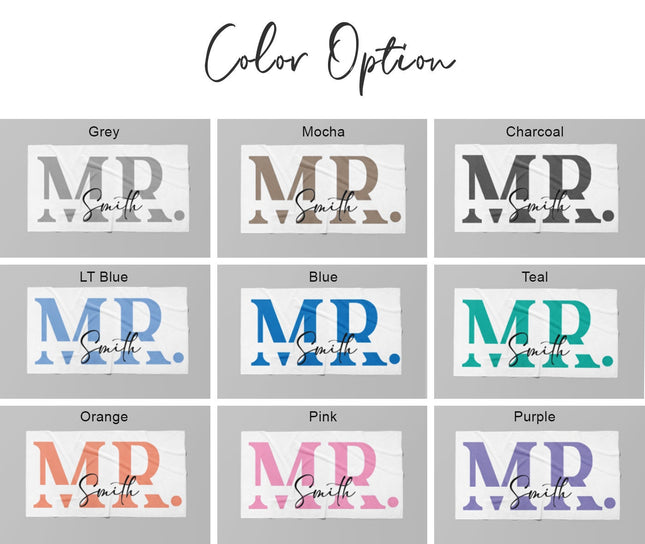 Mr Mrs Beach Personalized Beach Towels - CustomCooper