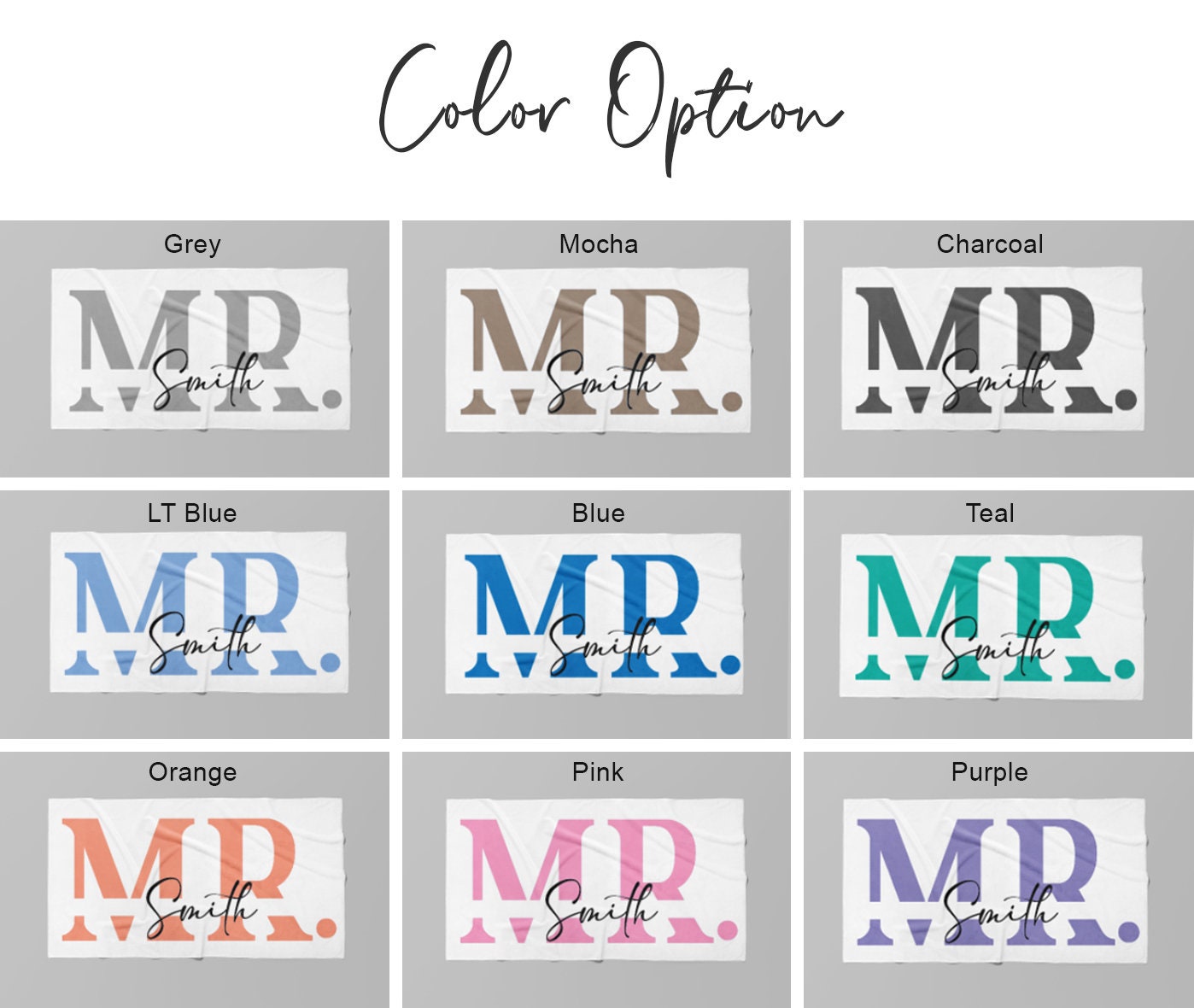 Mr Mrs Beach Personalized Beach Towels - CustomCooper