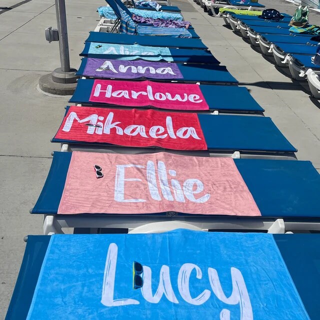 Special Listing for Laura -  Personalized Beach Towel Personalized Name