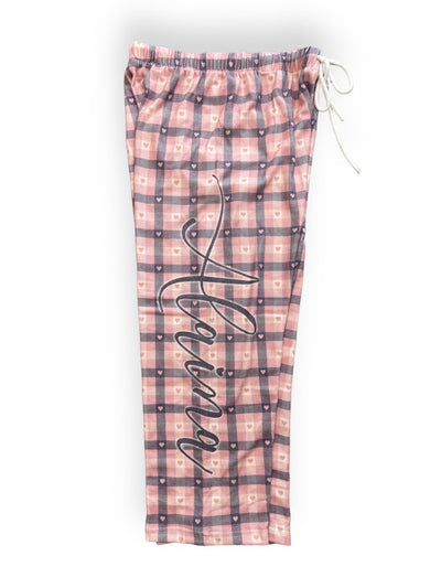 Personalized Pajama Pants, Couple pj pants, monogrammed pajamas, Flannel pjs, Custom monogram pajamas, holiday pjs, Wedding gifts - CustomCooper