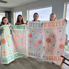 RETRO Multi Style Personalized Beach Towel Name Bath Towel Custom Pool Towel Beach Towel With Name Outside Birthday Vacation Gift - CustomCooper