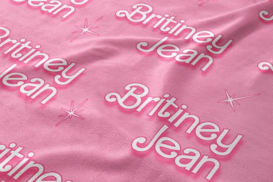 Custom Barbie font name personalize blanket, Minky or Sherpa custom blanket, Baby blanket, birthday gift idea