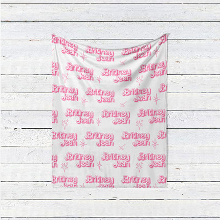 Custom Barbie font name personalize blanket, Minky or Sherpa custom blanket, Baby blanket, birthday gift idea - CustomCooper