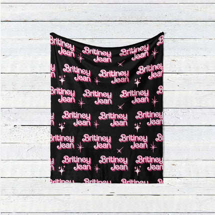 Custom Barbie font name personalize blanket, Minky or Sherpa custom blanket, Baby blanket, birthday gift idea - CustomCooper