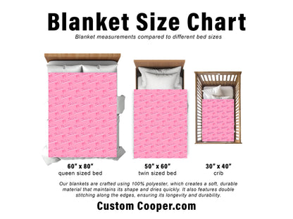 Custom Barbie font name personalize blanket, Minky or Sherpa custom blanket, Baby blanket, birthday gift idea