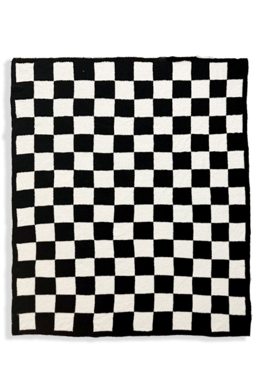 Reversible Checkerboard Patterned Throw Blanket gift, Birthday Anniversary Gift