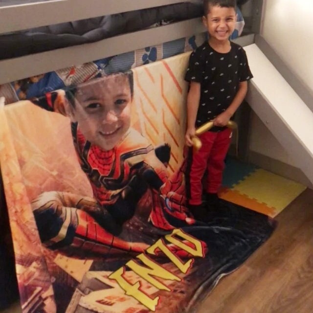 Kids Superhero Blanket, Personalized Kids Blanket, Custom Blanket For Boys, Superhero Blanket - CustomCooper